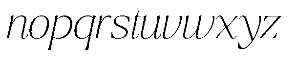 Ragmont Serif Thin Italic Font LOWERCASE