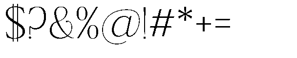 Ragmont Serif Thin Font OTHER CHARS