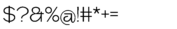 Ragtev Thin Font OTHER CHARS