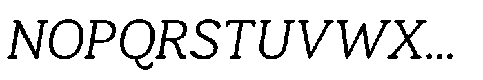 Ragu Extralight Italic Font UPPERCASE