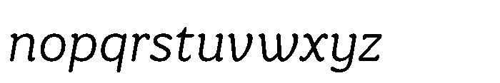 Ragu Extralight Italic Font LOWERCASE