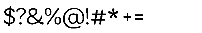 Ragu Extralight Font OTHER CHARS