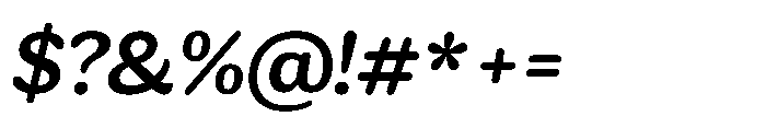Ragu Medium Italic Font OTHER CHARS
