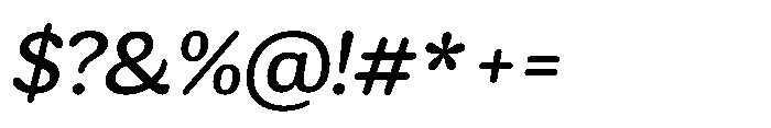 Ragu Regular Italic Font OTHER CHARS