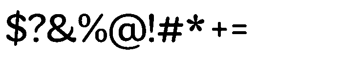 Ragu Regular Font OTHER CHARS