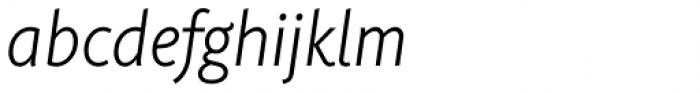 Rahere Sans Light Italic Font LOWERCASE