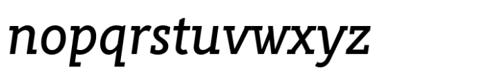 Rahere Slab Medium Italic Font LOWERCASE