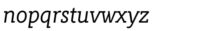 Rahere Slab Regular Italic Font LOWERCASE