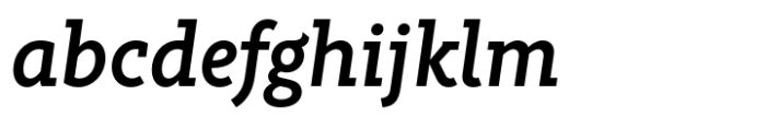 Rahere Slab Semi Bold Italic Font LOWERCASE