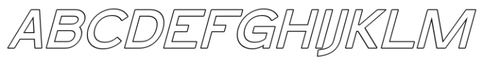 Rahmana Italic Outline Font UPPERCASE
