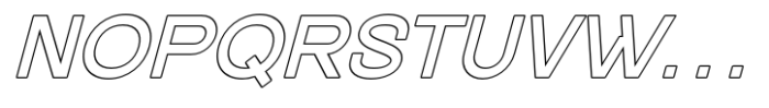 Rahmana Italic Outline Font UPPERCASE
