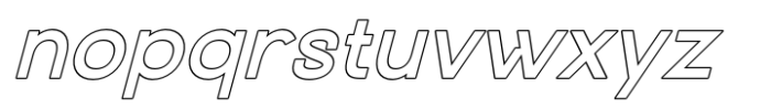 Rahmana Italic Outline Font LOWERCASE