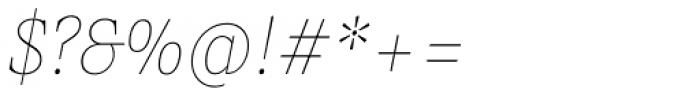 Rail Thin Italic Font OTHER CHARS