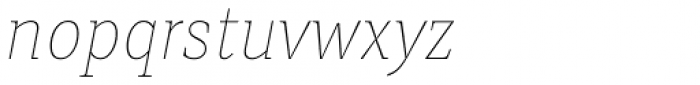 Rail Thin Italic Font LOWERCASE