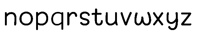 Rainbow Light Regular Font LOWERCASE