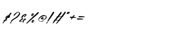Raituly Chant Italic Font OTHER CHARS