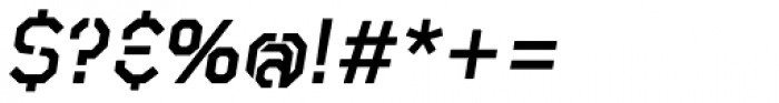 Raker Display Stencil Bold Italic Font OTHER CHARS