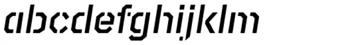 Raker Display Stencil Bold Italic Font LOWERCASE