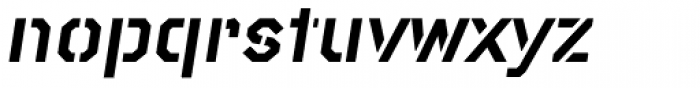 Raker Display Stencil Heavy Italic Font LOWERCASE