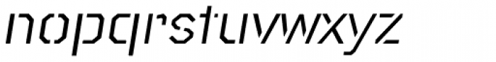 Raker Display Stencil Italic Font LOWERCASE