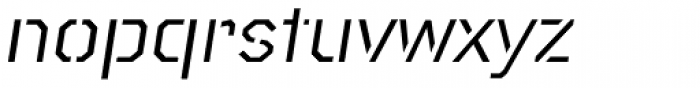 Raker Stencil Italic Font LOWERCASE