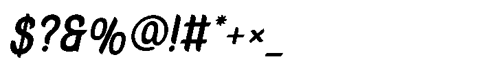 Rakoya Oblique Font OTHER CHARS