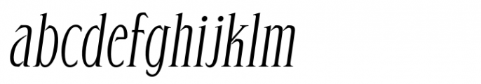 Rakushi Oblique Font LOWERCASE