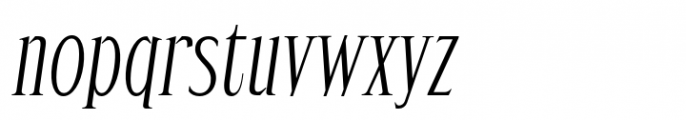 Rakushi Oblique Font LOWERCASE