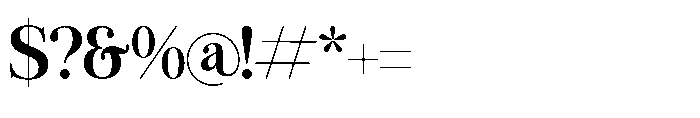 Ralgine Regular Font OTHER CHARS