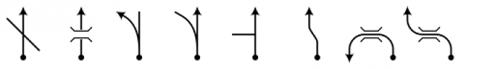 Rally Symbols 2D Arrow Font UPPERCASE
