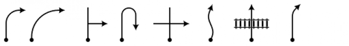 Rally Symbols 2D Arrow Font LOWERCASE