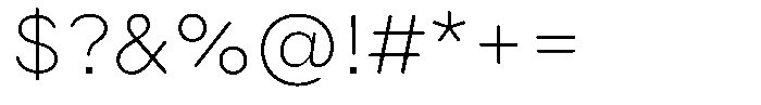 Ralphi Round Thin Font OTHER CHARS