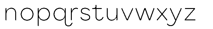 Ralphi Round Thin Font LOWERCASE