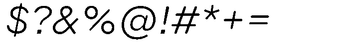 Ralphi Round VAR Thin Italic Font OTHER CHARS