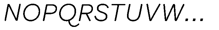 Ralphi Round VAR Thin Italic Font UPPERCASE