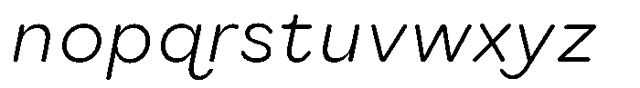 Ralphi Round VAR Thin Italic Font LOWERCASE