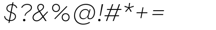 Ralphi Sans Thin Italic Font OTHER CHARS