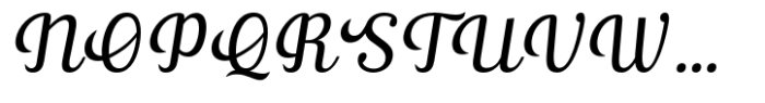 Ralsteda Script Light Italic Font UPPERCASE