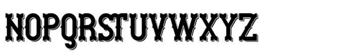 Ram Ranch Shadow Font LOWERCASE