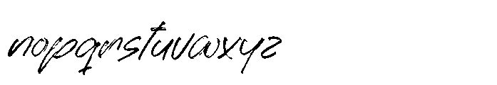Ramble Hand Font LOWERCASE