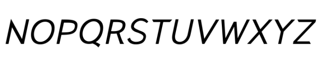 Ramen Sans Regular Italic Font UPPERCASE