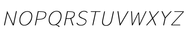 Ramen Sans Ultra Light Italic Font UPPERCASE