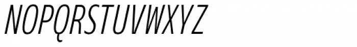 Ramston Thin Condensed Italic Font UPPERCASE