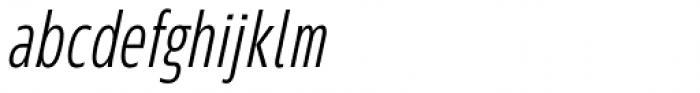 Ramston Thin Condensed Italic Font LOWERCASE