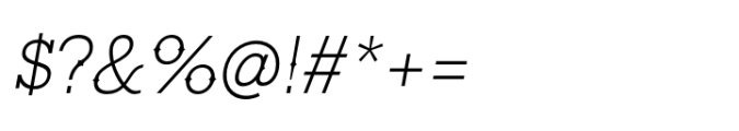 Ranch Extra Light Italic Font OTHER CHARS