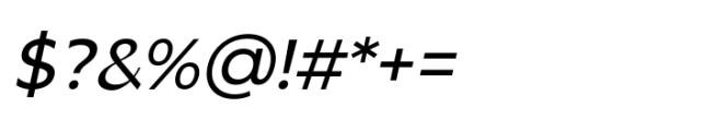 Randu Sans Medium Italic Font OTHER CHARS