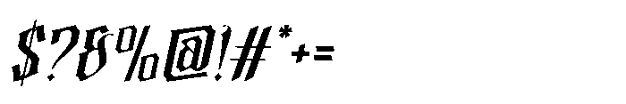 Randuel Italic Font OTHER CHARS