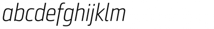 Ranelte Condensed Light Italic Font LOWERCASE