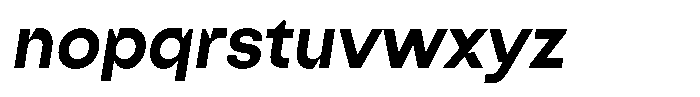 Raneva Black Italic Font LOWERCASE