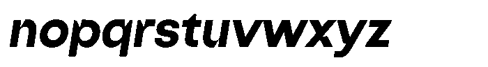Raneva Extra Black Italic Font LOWERCASE